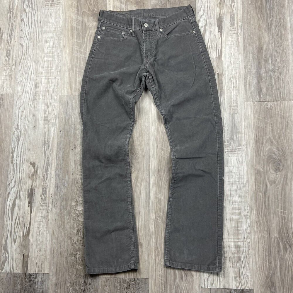 Levis 514 Corduroy Gray Pants Size 30x32* Straight Fit Chino‎